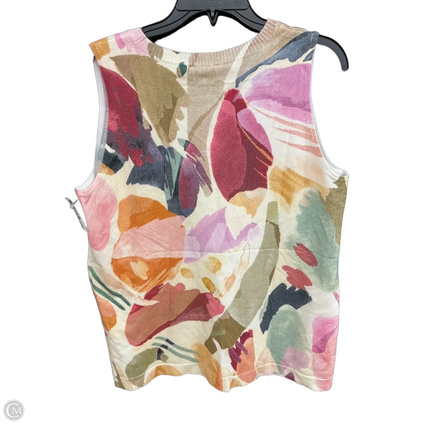 Top 2pc Sleeveless By Chicos In Floral Print, Size: L