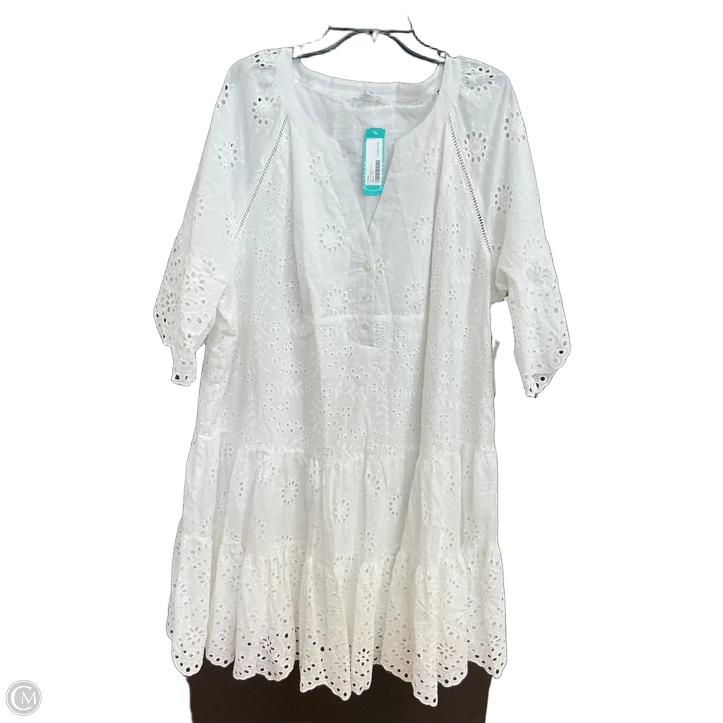 Dress Casual Short By Tribal In White, Size: 2x