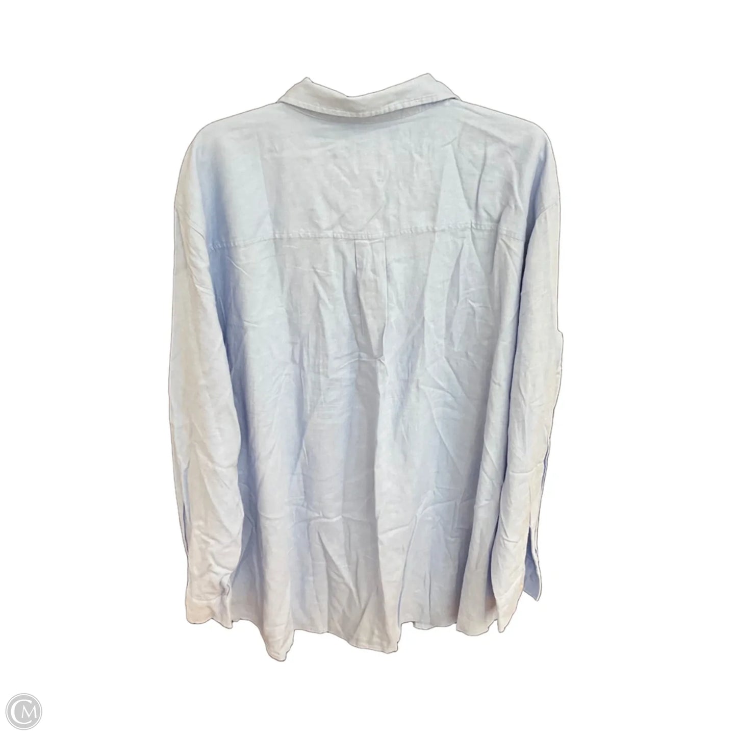 Blouse Long Sleeve By Gap In Blue, Size: Xxl