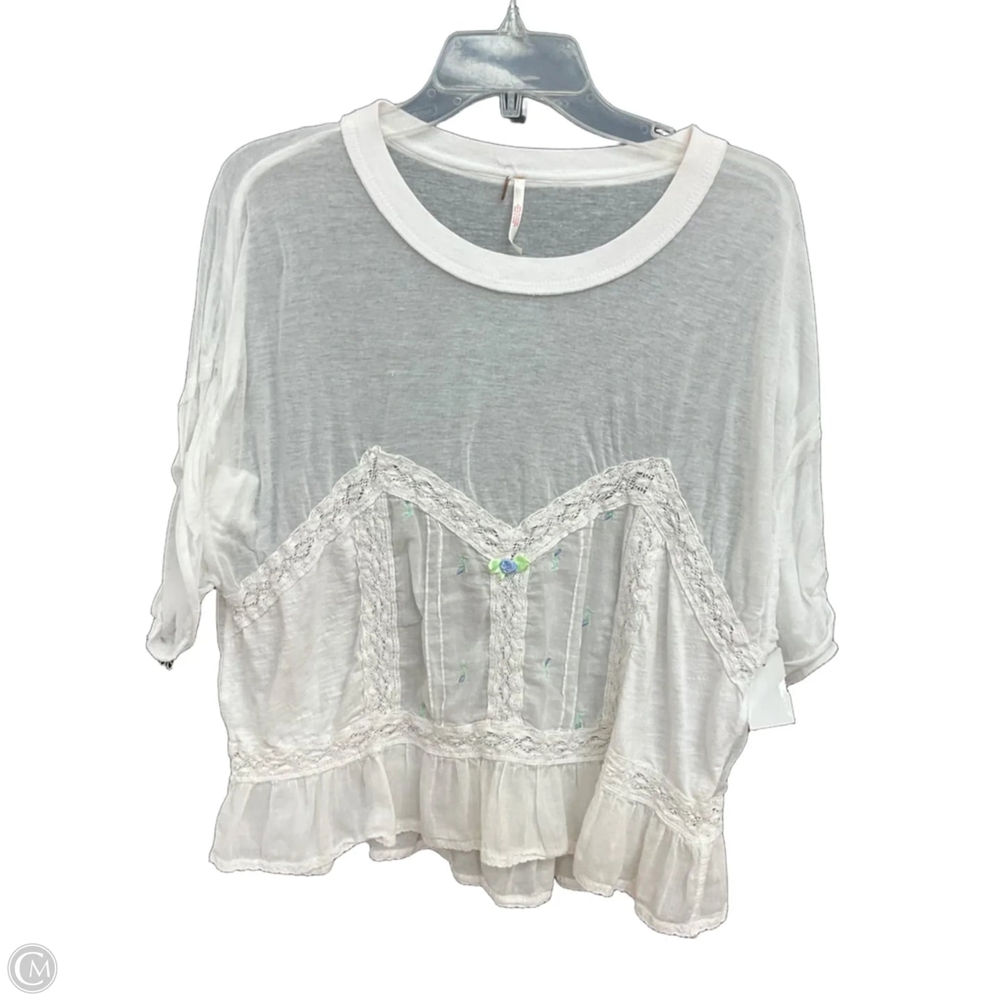 Top Short Sleeve By Free People In White, Size: L
