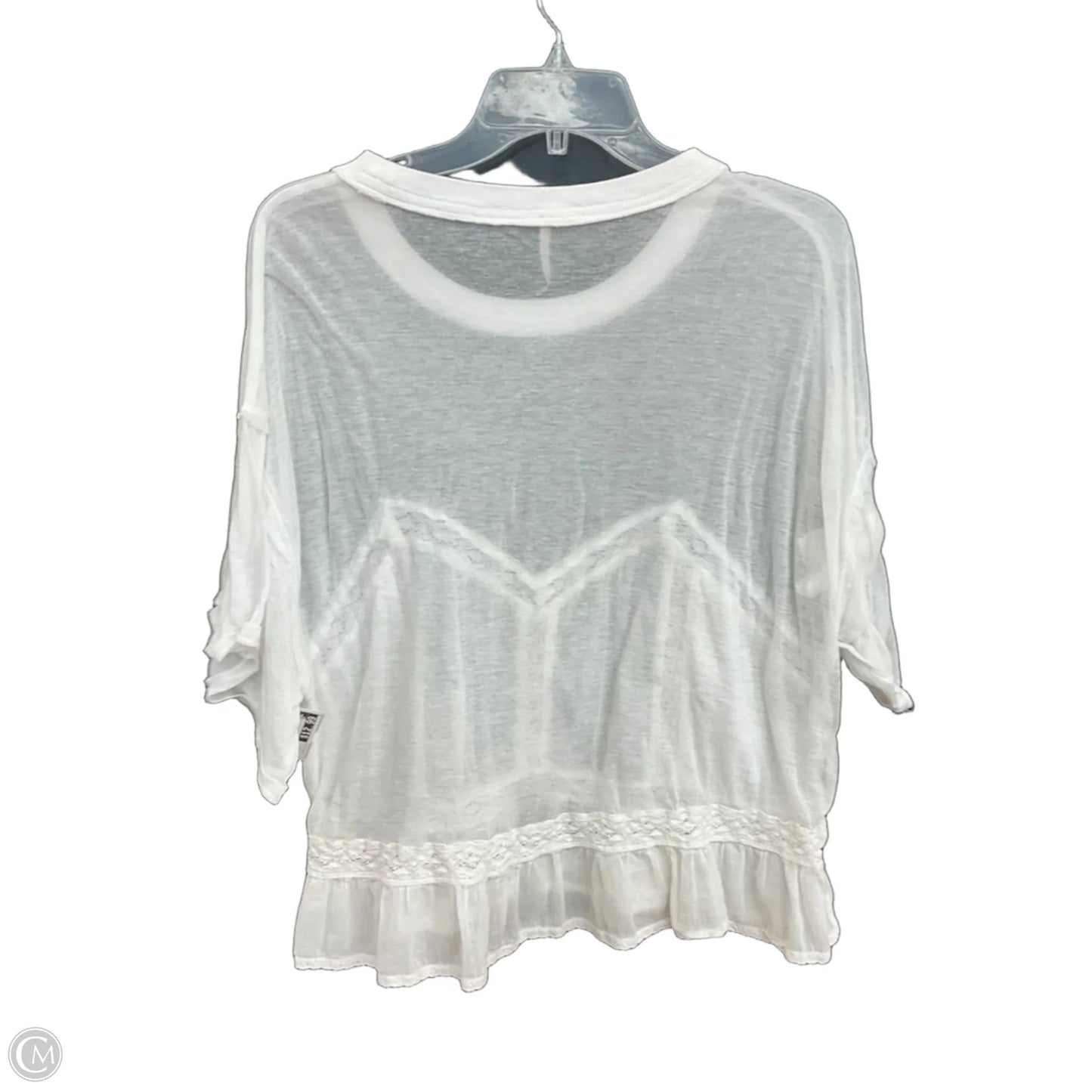 Top Short Sleeve By Free People In White, Size: L