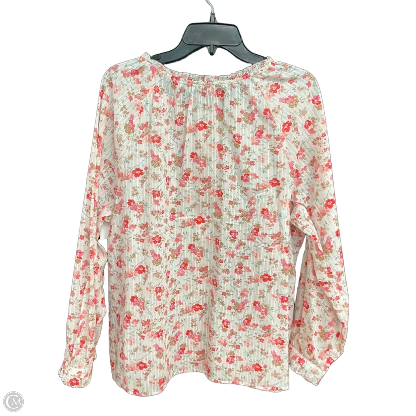 Blouse Long Sleeve By Talbots In Floral Print, Size: Xl