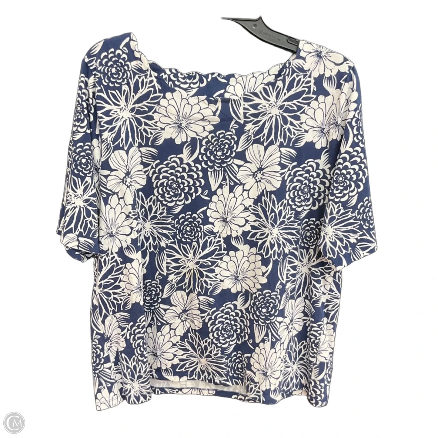 Top Short Sleeve By Talbots In Blue, Size: Xl