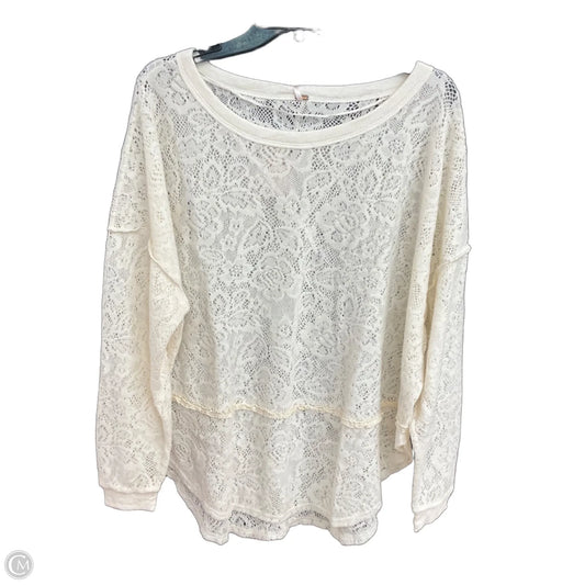 Top Long Sleeve By Free People In Cream, Size: L