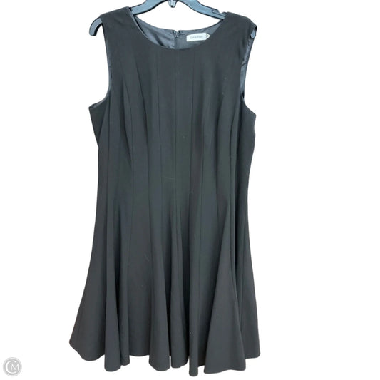 Dress Casual Midi By Calvin Klein In Black, Size: Xl