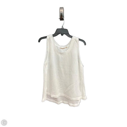 Top Sleeveless By Soft Surroundings In White, Size: L