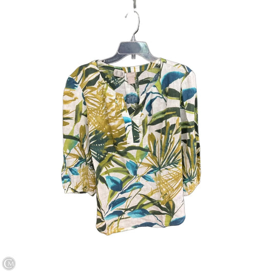 Top 3/4 Sleeve By Chicos In Multi-colored, Size: Xl