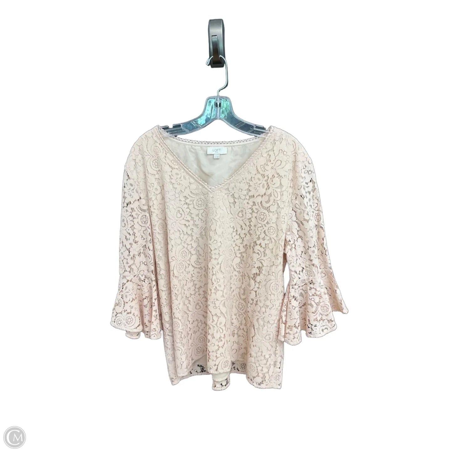 Top Long Sleeve By Loft In Pink, Size: Xl