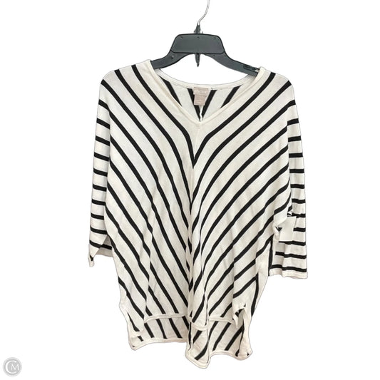 Top Short Sleeve By Chicos In Striped Pattern, Size: L