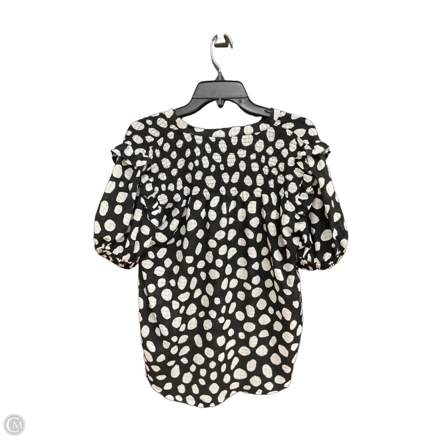 Top Short Sleeve By Ann Taylor In Polkadot Pattern, Size: M