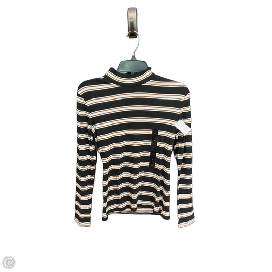 Top Long Sleeve By Banana Republic In Striped Pattern, Size: M