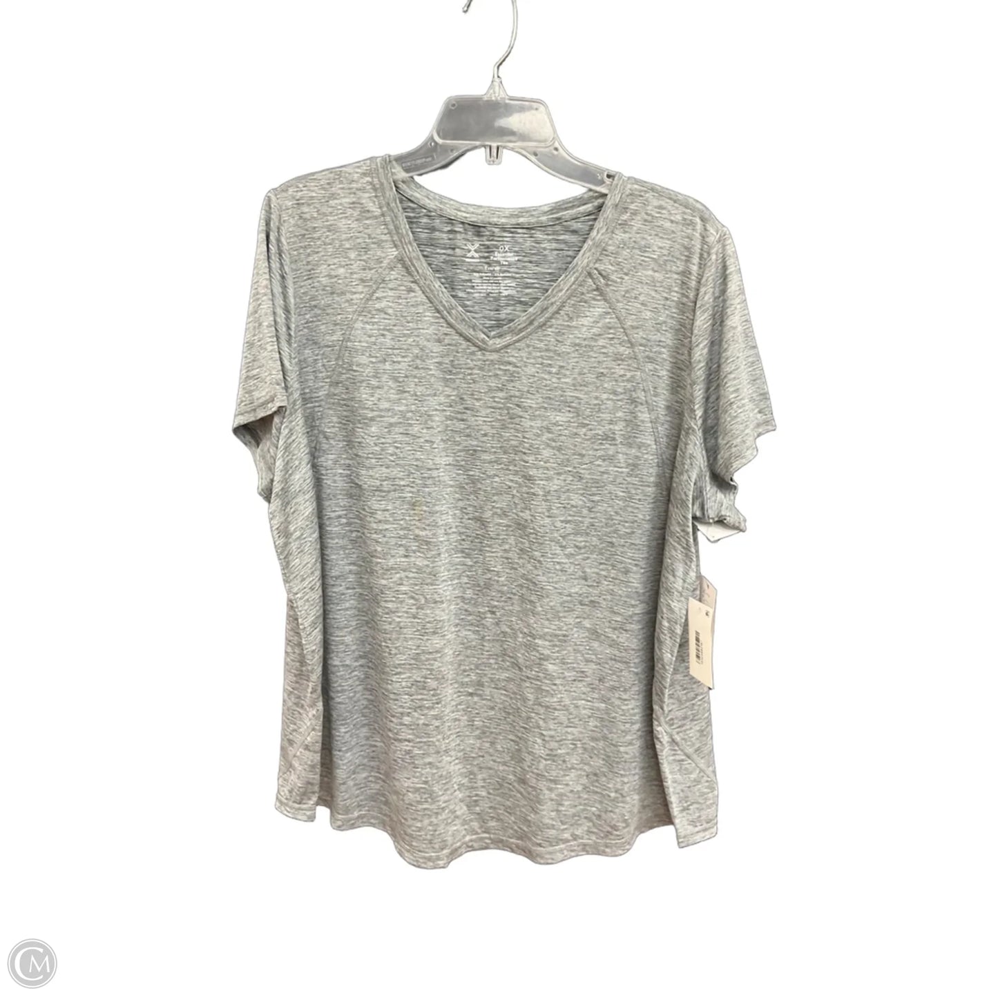 Athletic Top Short Sleeve By Xersion In Grey, Size: 1x