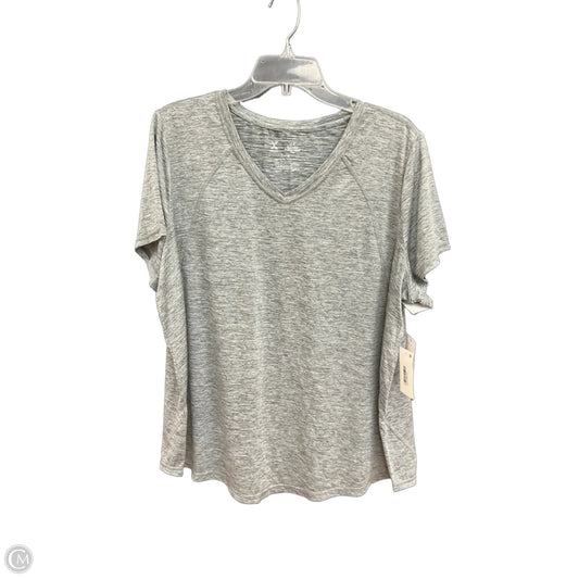 Athletic Top Short Sleeve By Xersion In Grey, Size: 1x