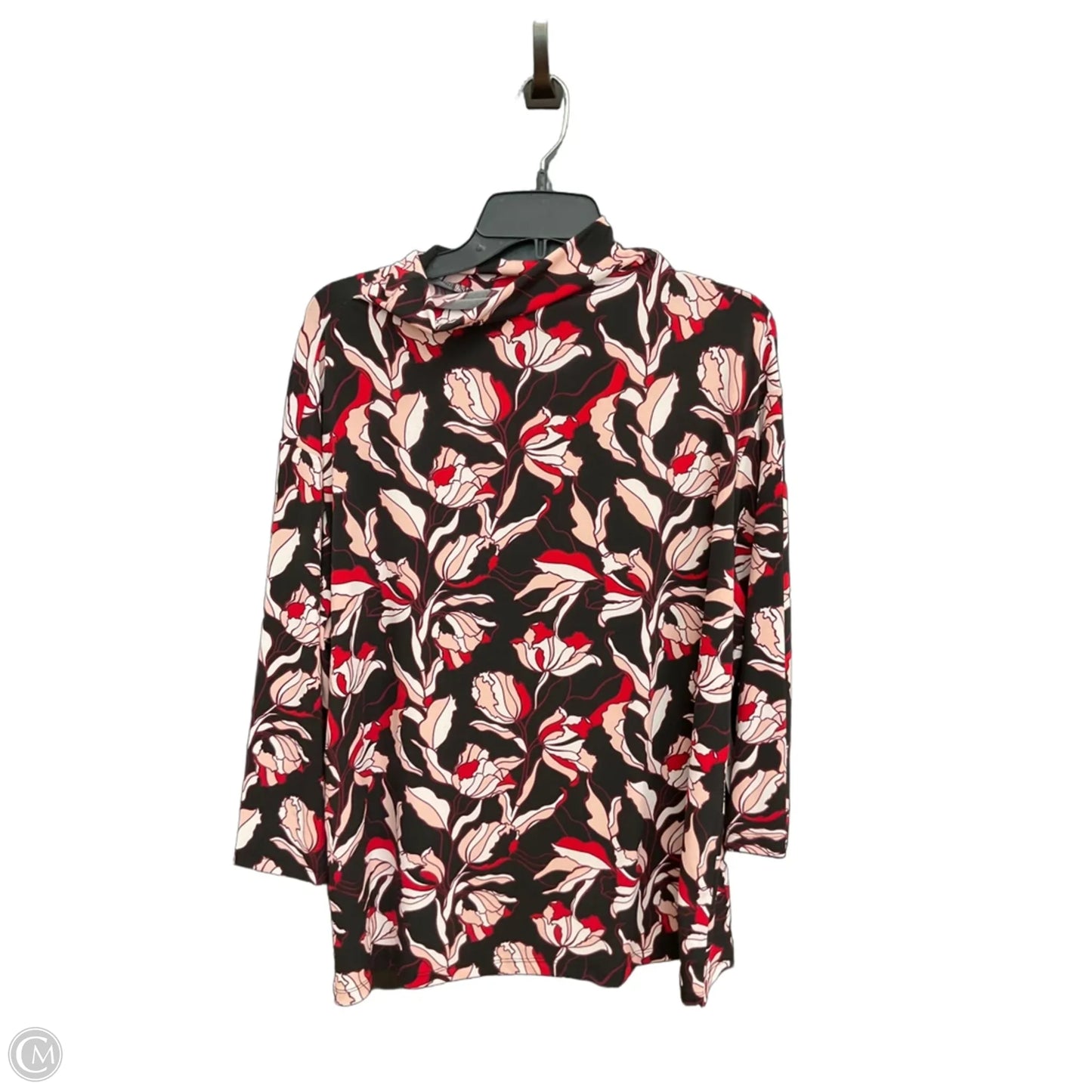 Top Long Sleeve By Liz Claiborne In Floral Print, Size: Xl