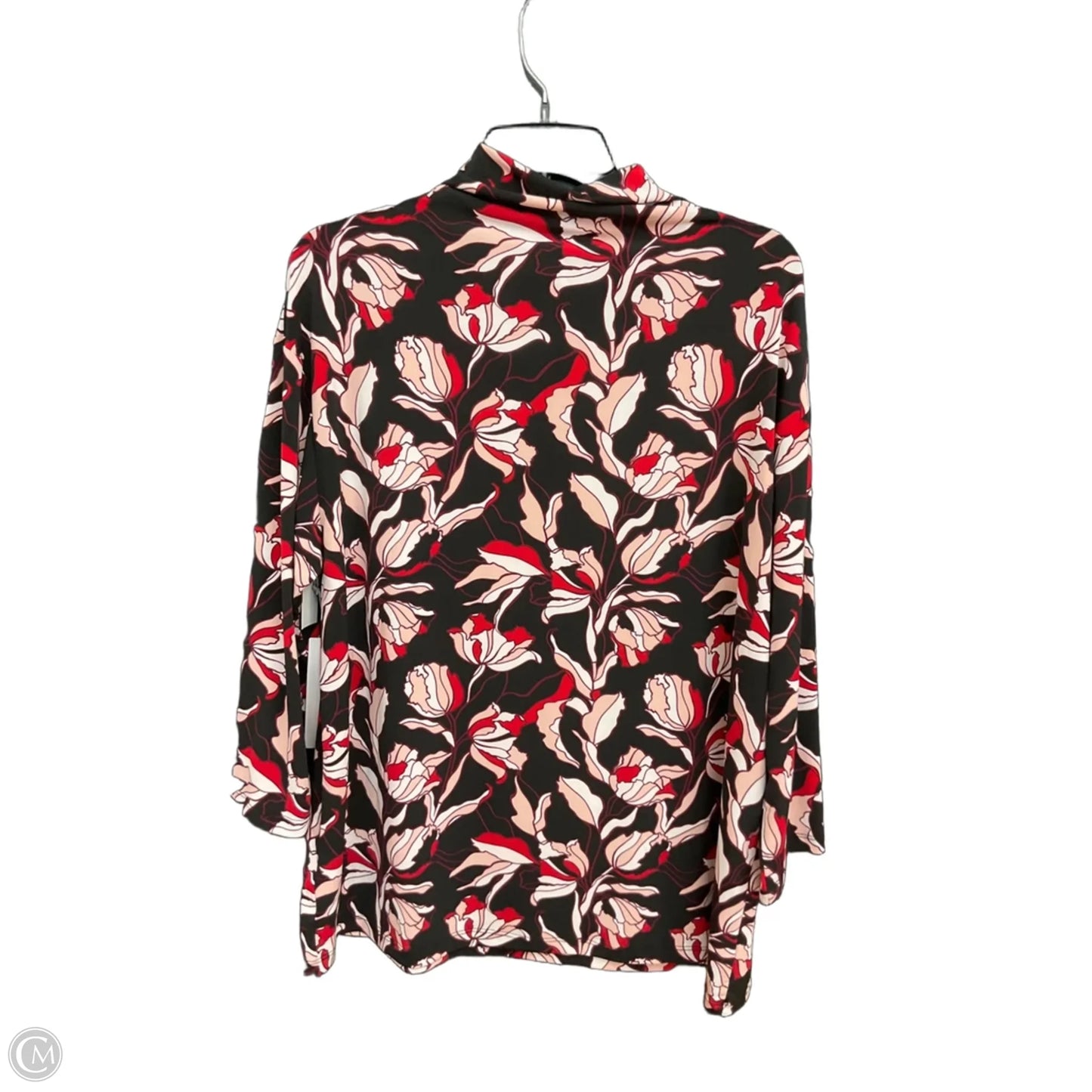 Top Long Sleeve By Liz Claiborne In Floral Print, Size: Xl