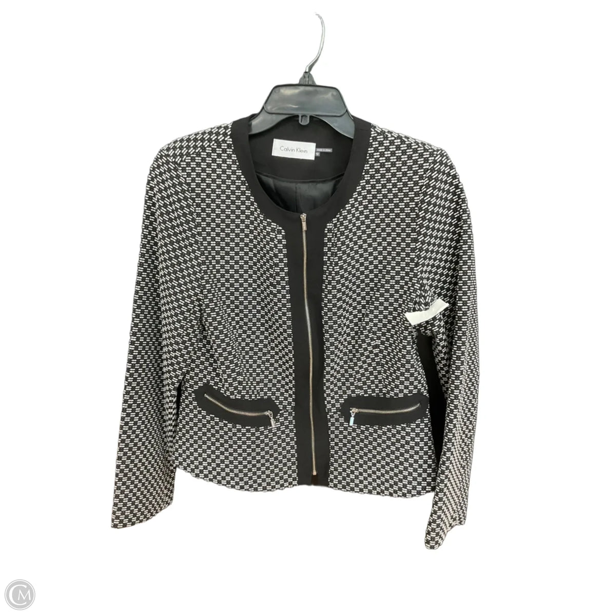 Blazer By Calvin Klein In Black & White, Size: M