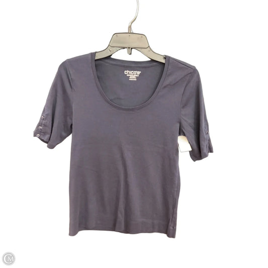 Top Short Sleeve By Chicos In Blue, Size: S