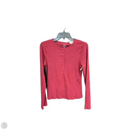 Top Long Sleeve By Gap In Red, Size: M