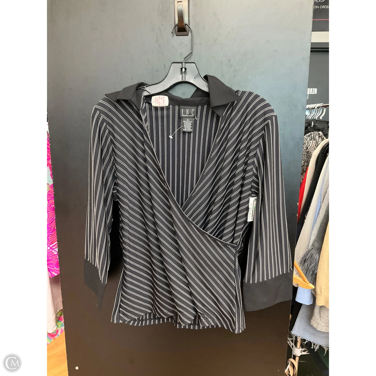 Top Long Sleeve By Inc In Striped Pattern, Size: Xl