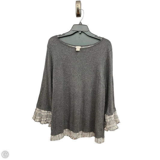 Top Long Sleeve By Chicos In Grey, Size: Xxl