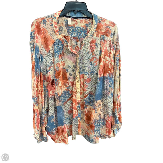 Top Long Sleeve By Pilcro In Multi-colored, Size: 2x