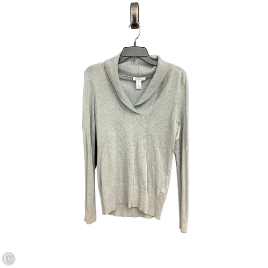 Top Long Sleeve By White House Black Market In Grey, Size: M