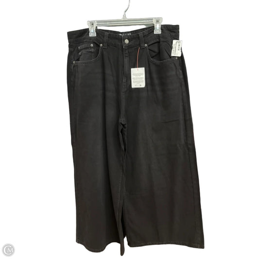 Jeans Straight By Asos In Black, Size: 14