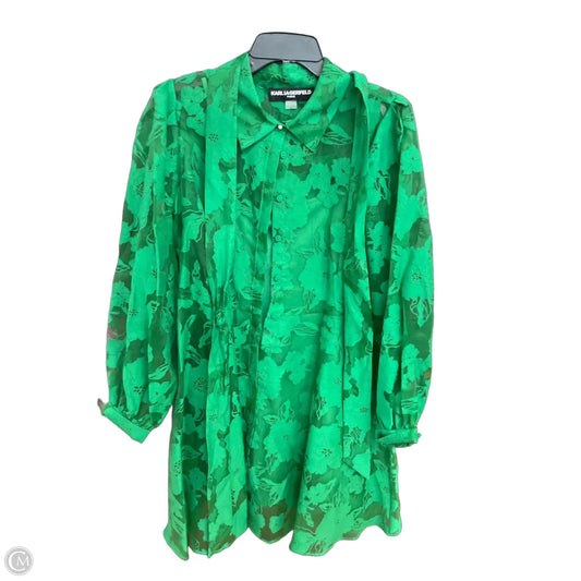 Dress Designer By Karl Lagerfeld In Green, Size: M