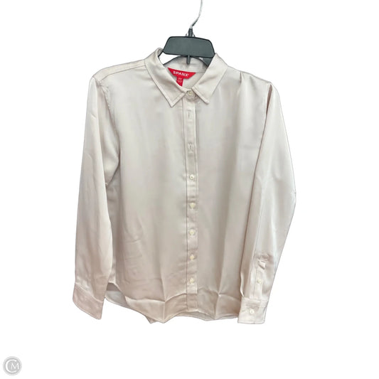 Blouse Long Sleeve By Spanx In Cream, Size: S