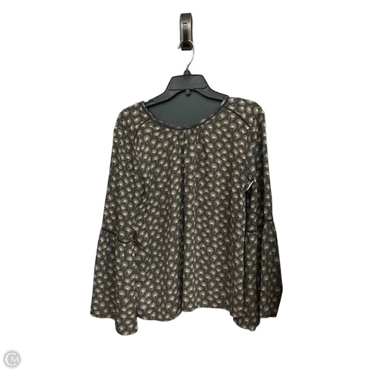 Top Long Sleeve By Loft In Grey, Size: S