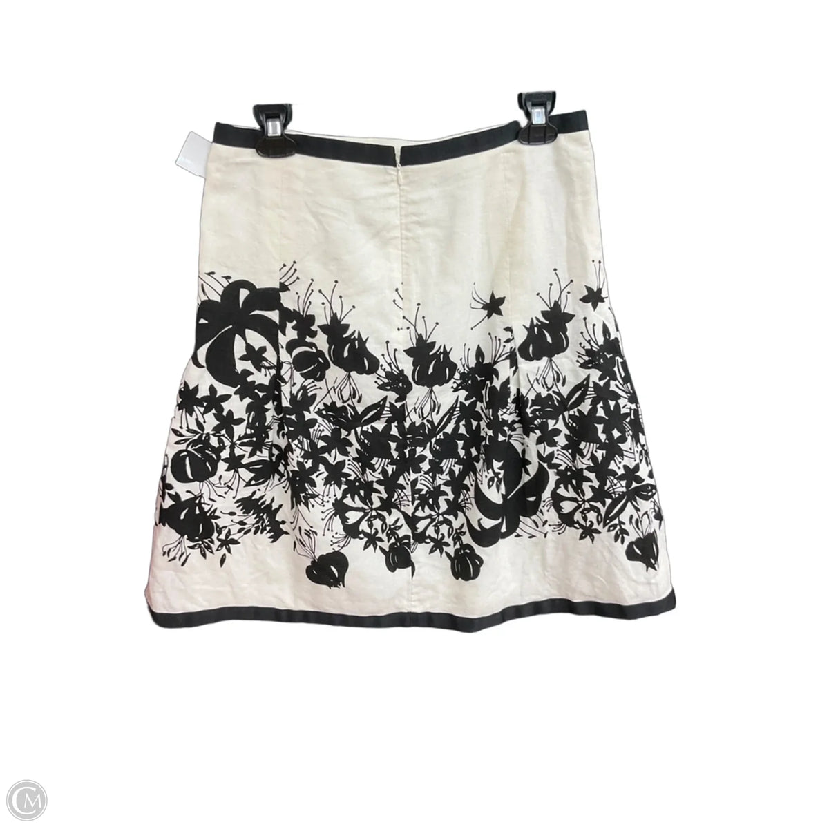 Skirt Midi By Loft In Black & White, Size: 4