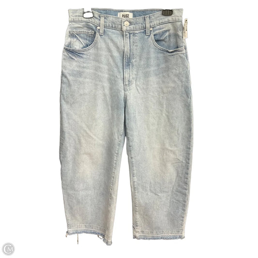 Jeans Wide Leg By Paige In Blue Denim, Size: 10