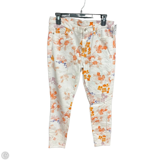 Jeans Skinny By 7 For All Mankind In Floral Print, Size: 14