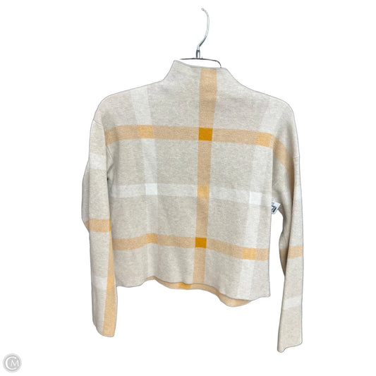Top Long Sleeve By Tahari In Cream & Orange, Size: S