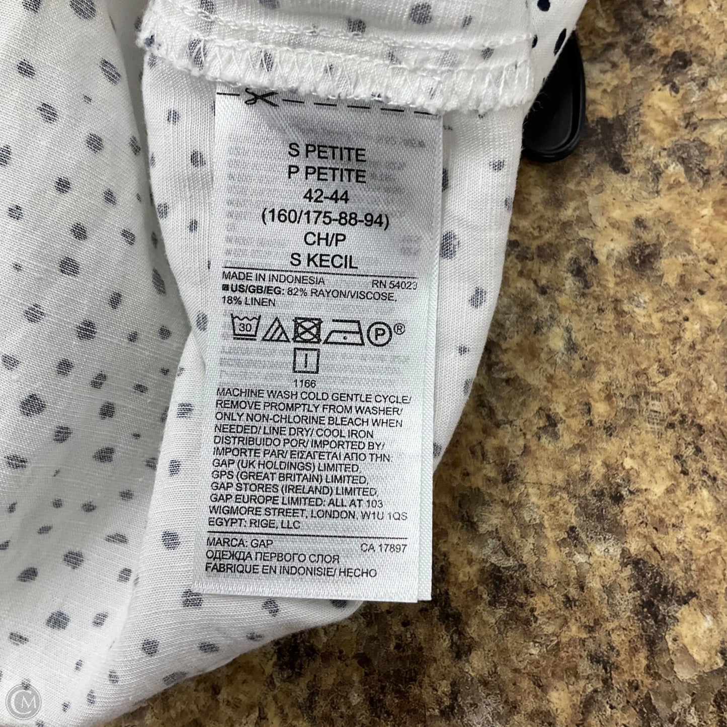 Top Sleeveless By Gap In Polkadot Pattern, Size: Sp