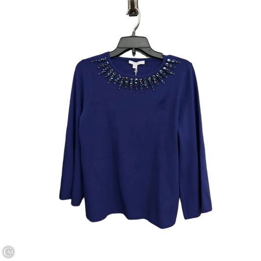 Top Long Sleeve By Chicos In Blue, Size: M