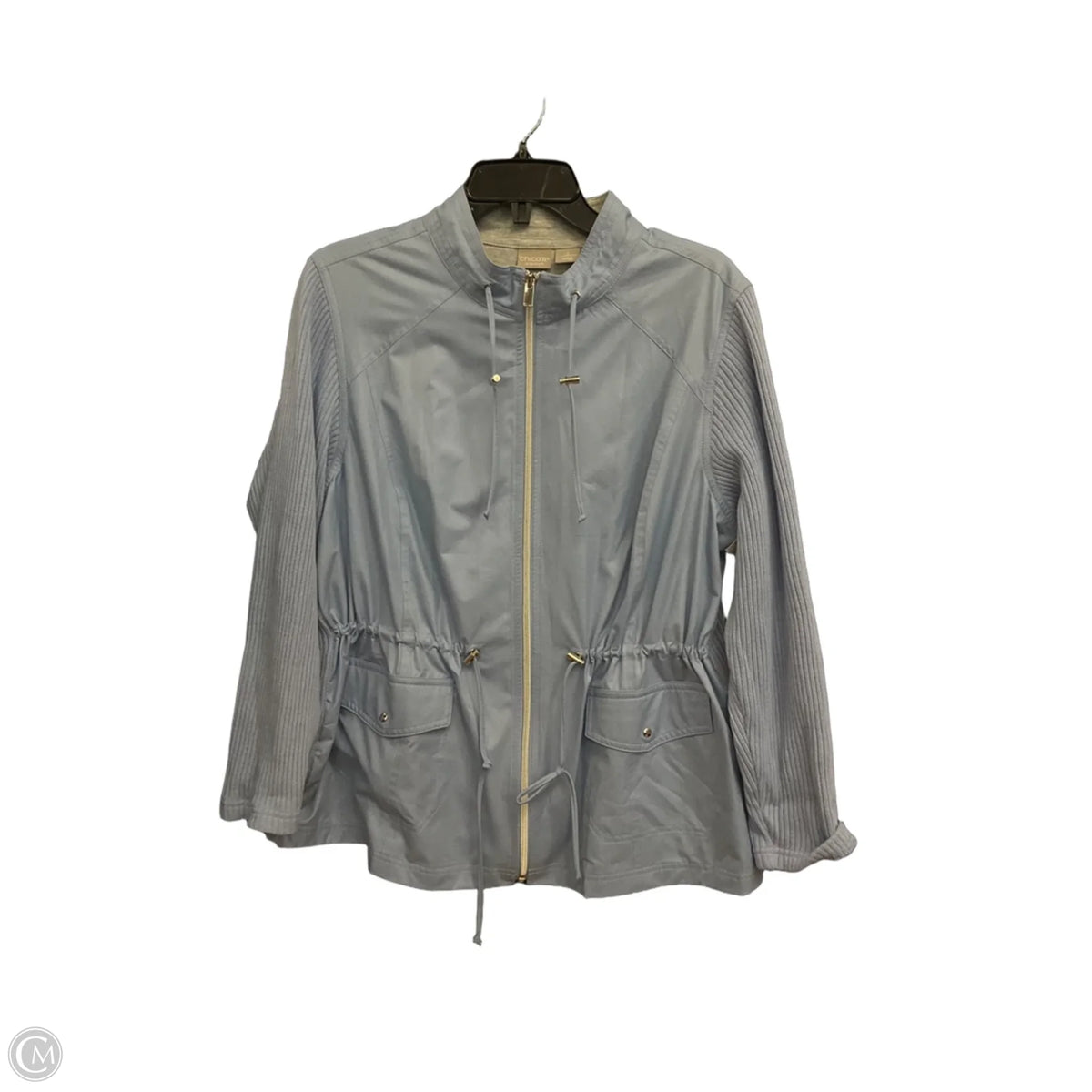 Jacket Shirt By Chicos In Blue, Size: L