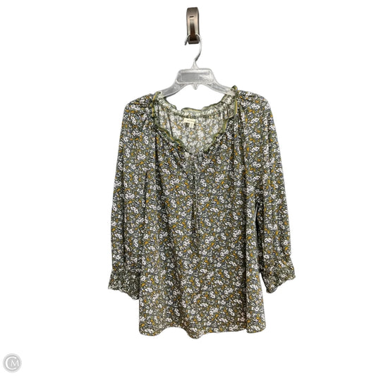 Top Long Sleeve By Max Studio In Green, Size: 1x