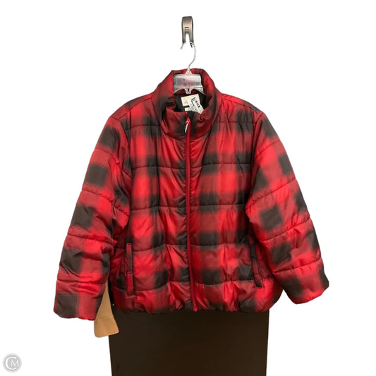 Coat Puffer & Quilted By Universal Thread In Red, Size: 3x