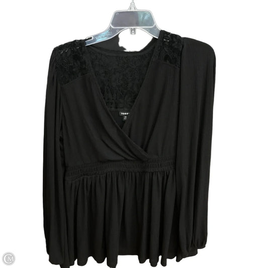 Top Long Sleeve By Torrid In Black, Size: 0