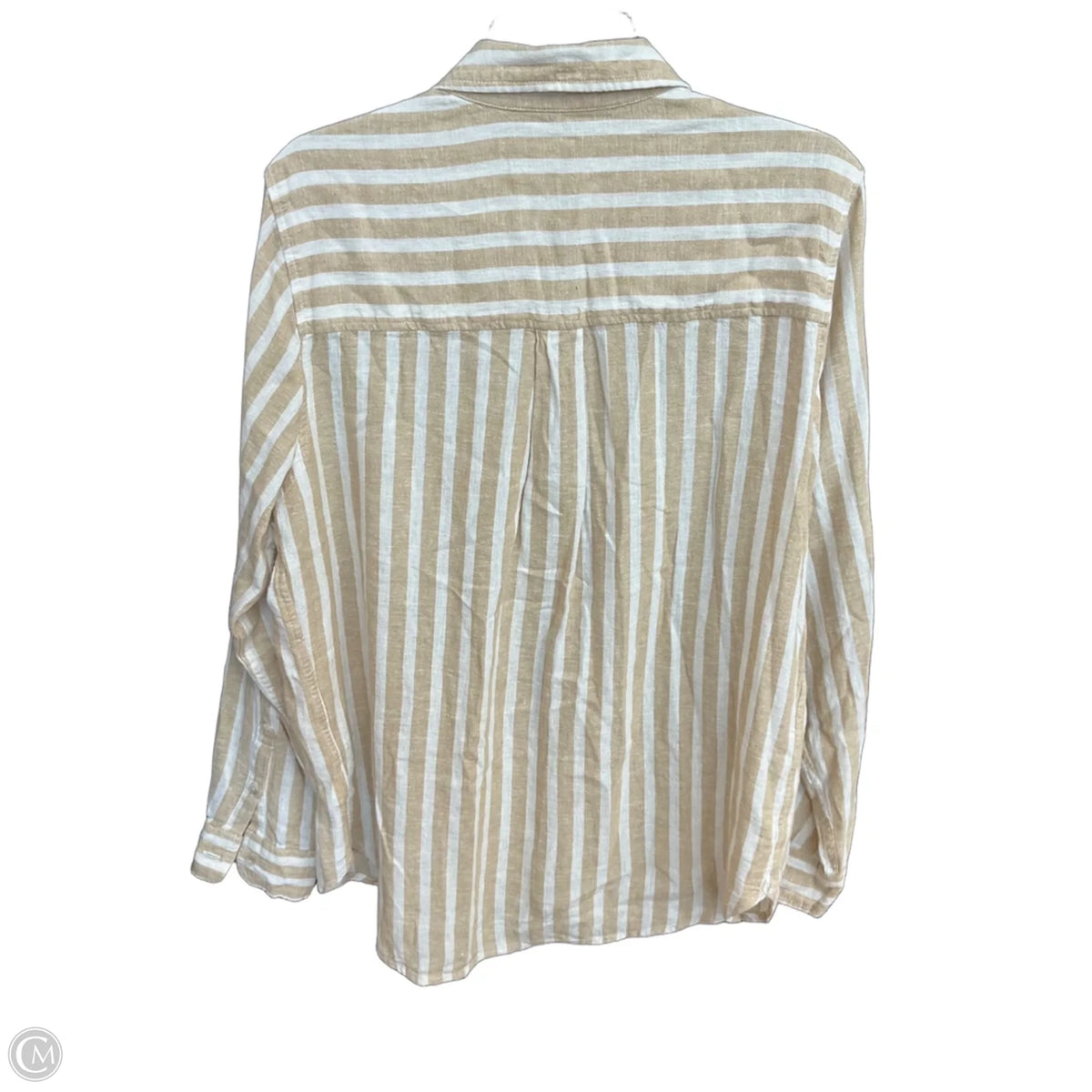Blouse Long Sleeve By Universal Thread In Striped Pattern, Size: M