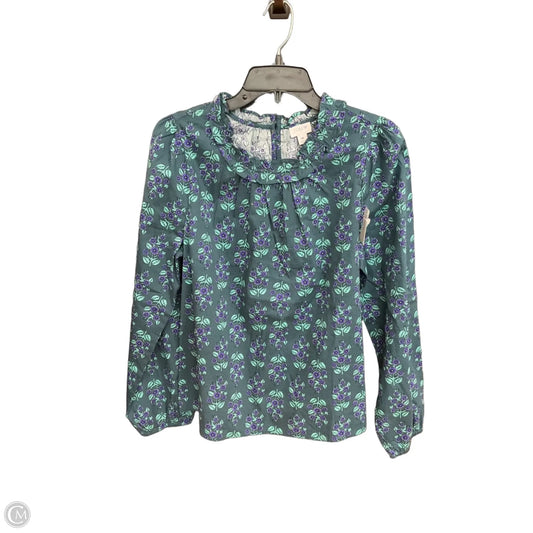 Top Long Sleeve By J. Crew In Green, Size: M