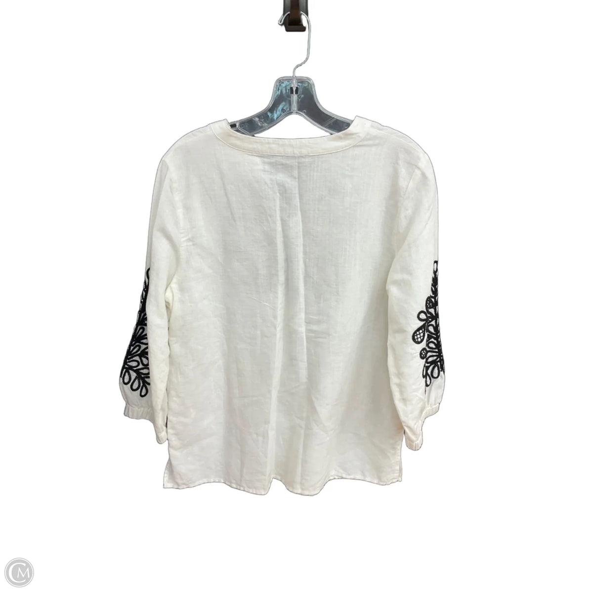 Top Long Sleeve By Talbots In White, Size: Mp