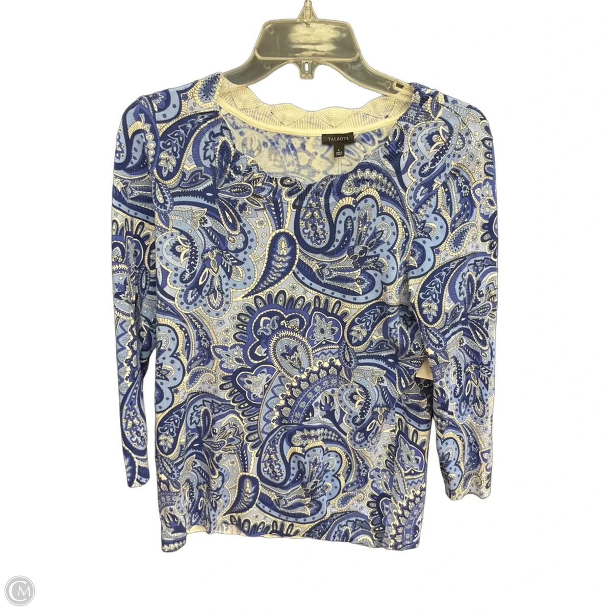 Top Long Sleeve By Talbots In Blue, Size: L