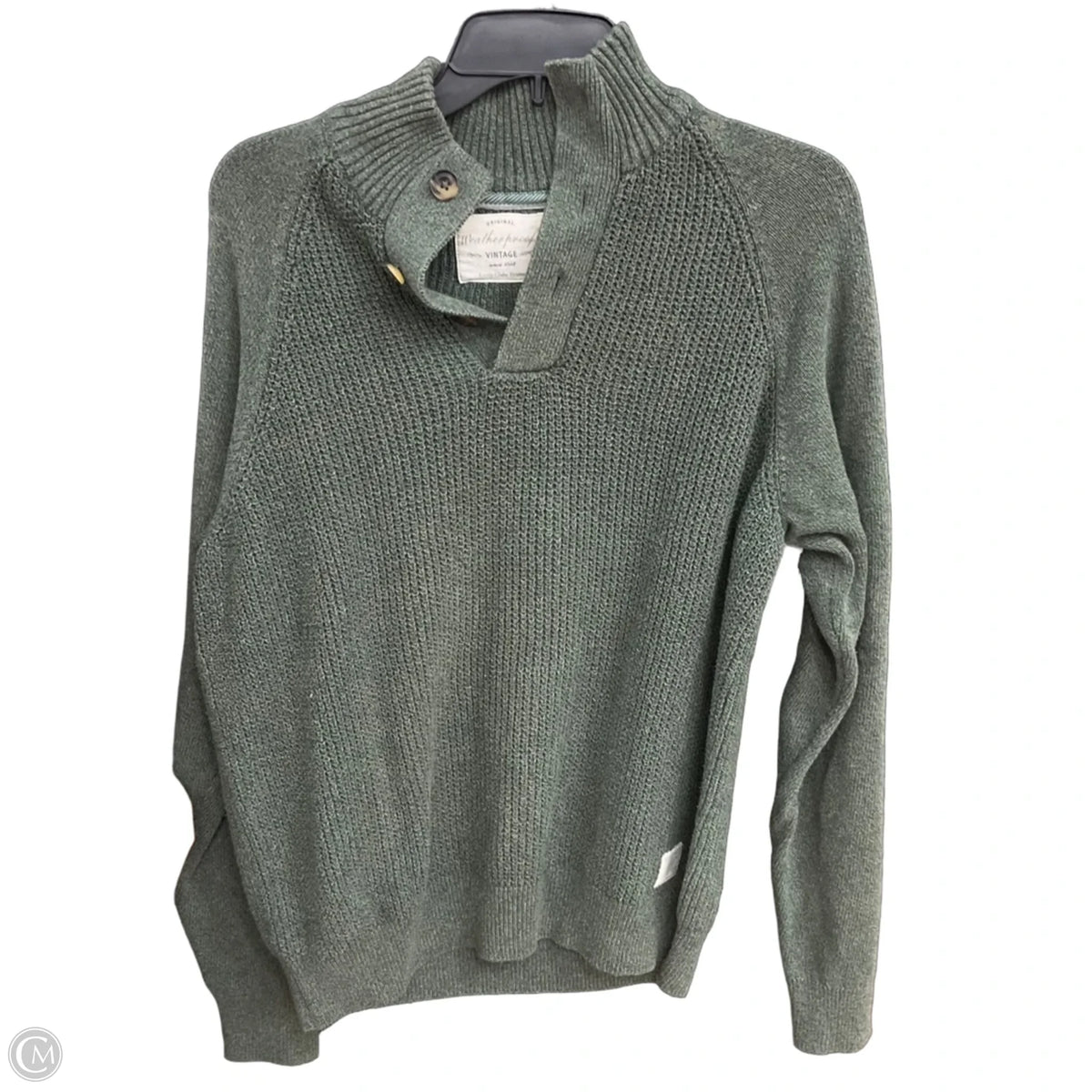 Sweater By Weatherproof In Green, Size: M