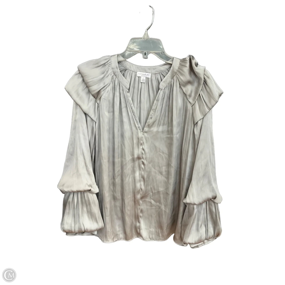 Top Long Sleeve By Current Air In Grey, Size: L