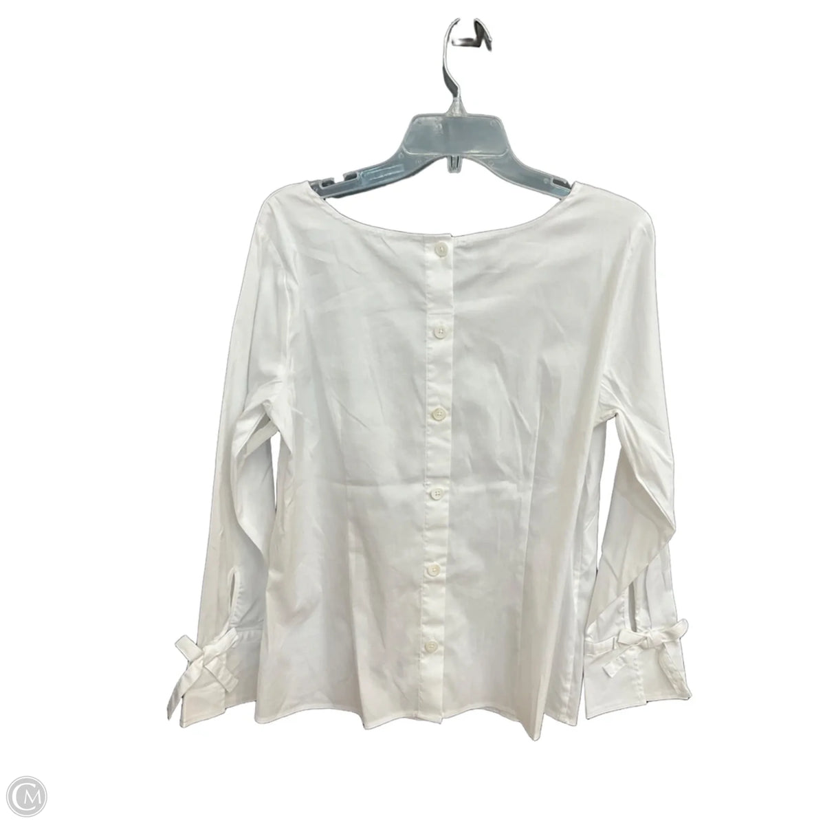 Top Long Sleeve By Talbots In White, Size: M