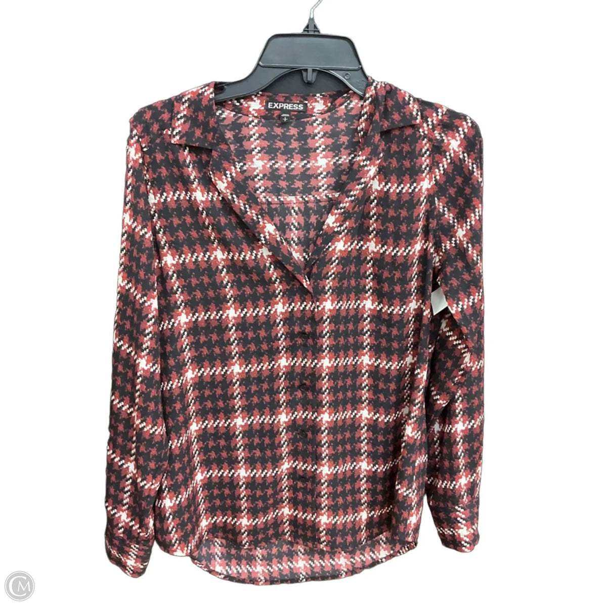 Blouse Long Sleeve By Express In Red, Size: S