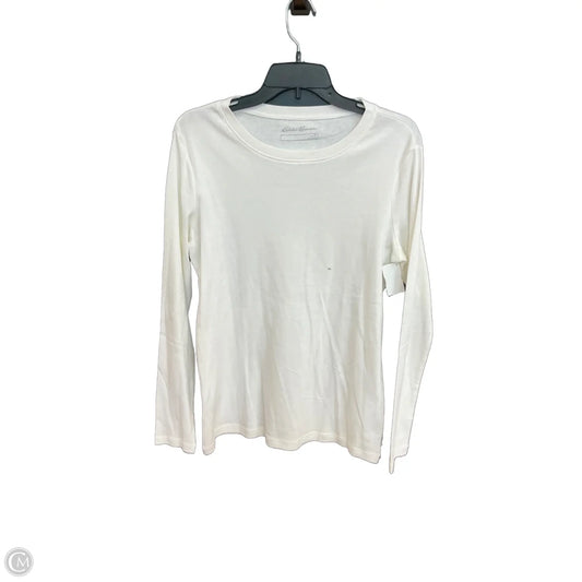 Top Long Sleeve By Eddie Bauer In White, Size: Xl
