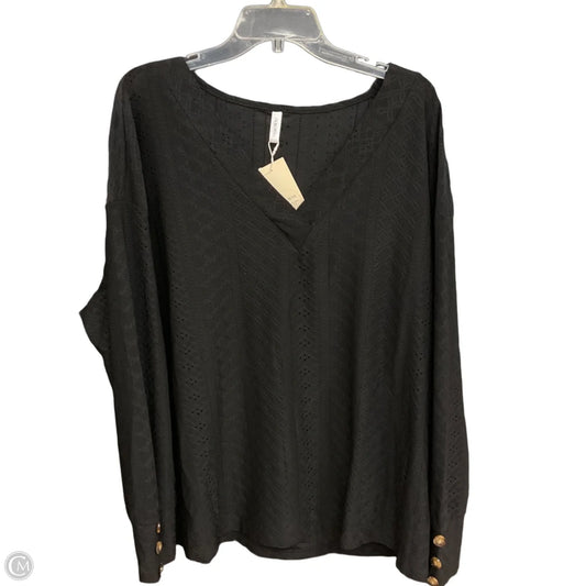 Top Long Sleeve By Dokotoo In Black, Size: 2x